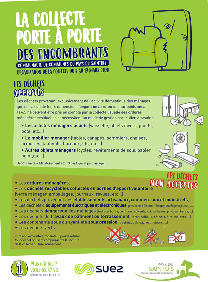 Ramassage des objets le 17 mars 2020 Site de la Mairie de