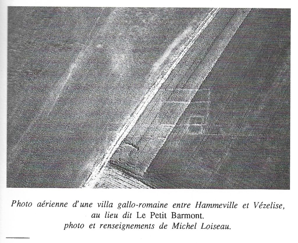 Photo aérienne d'une ville gallo-romaine entre Hammeville et Vézelise